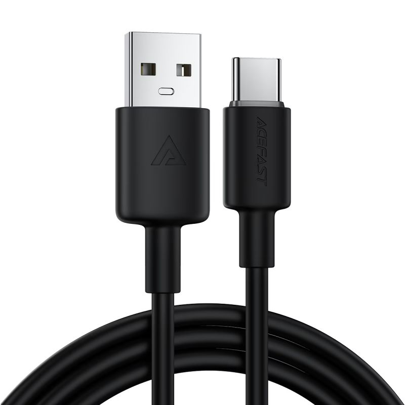 Кабель ACEFAST C25-04 USB-A to USB-C silicone charging data cable Black