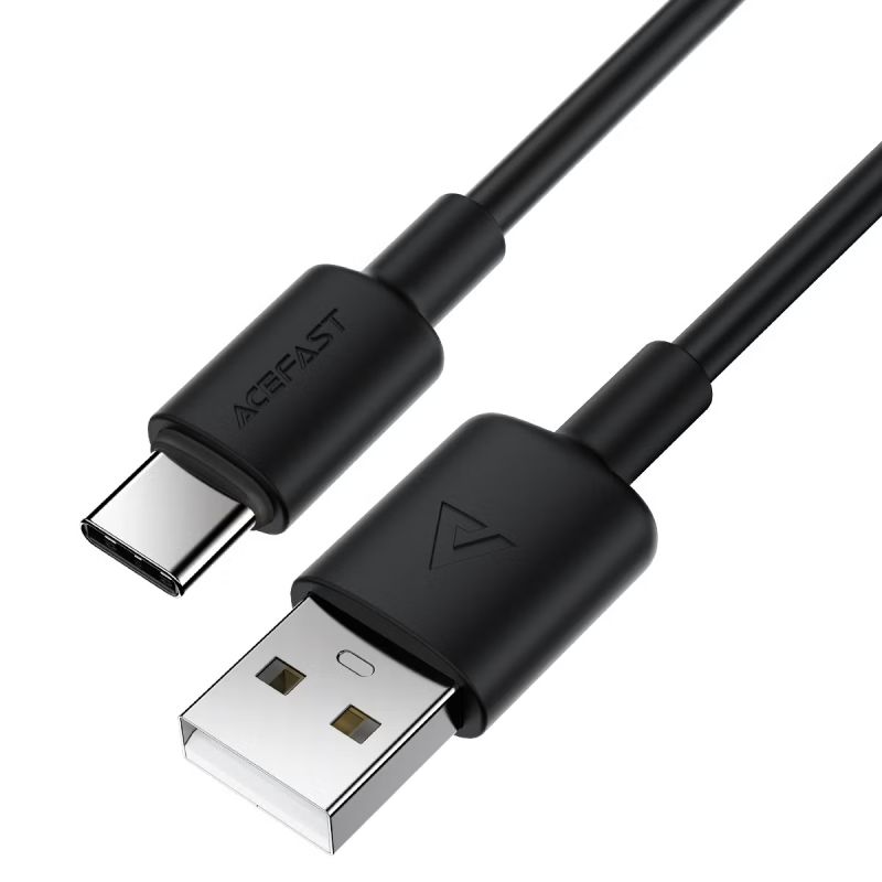 Кабель ACEFAST C25-04 USB-A to USB-C silicone charging data cable Black