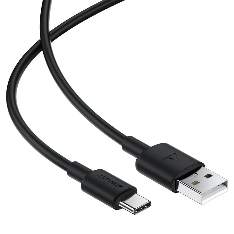 Кабель ACEFAST C25-04 USB-A to USB-C silicone charging data cable Black
