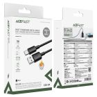 Кабель ACEFAST C25-04 USB-A to USB-C silicone charging data cable Black