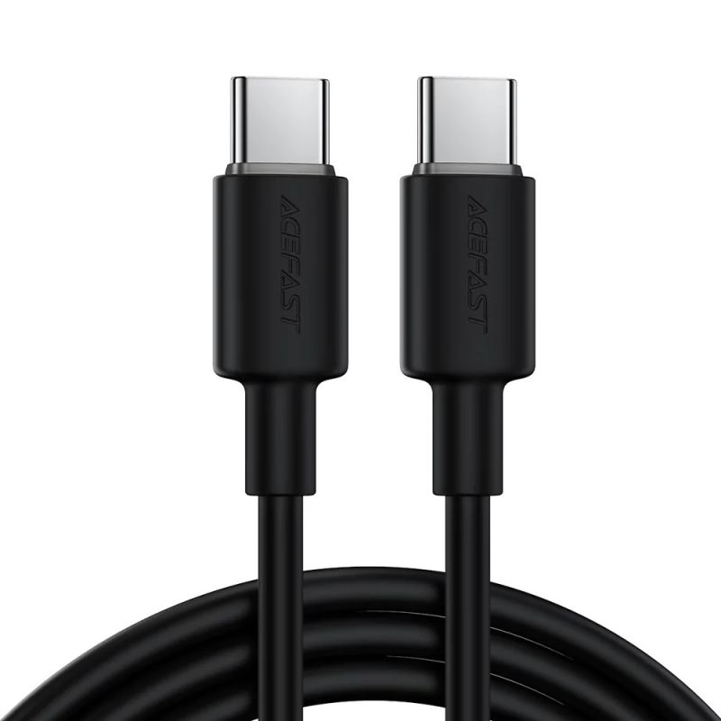 Кабель ACEFAST C25-03 USB-C to USB-C silicone charging data cable Black