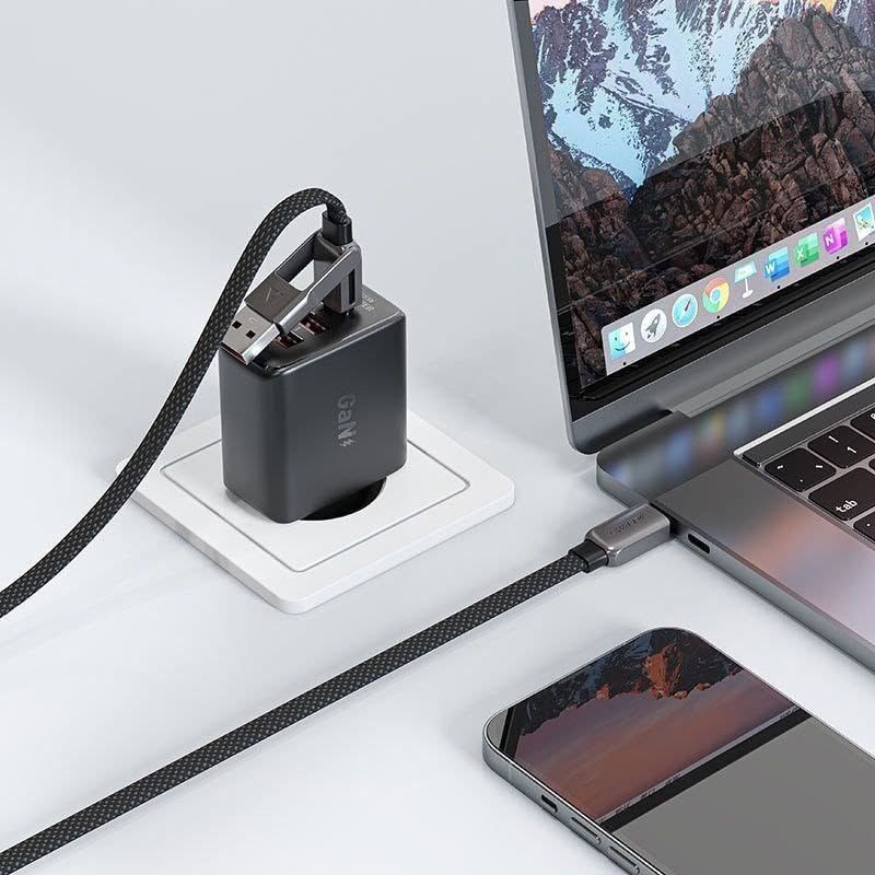 Кабель ACEFAST C25-03 USB-C to USB-C silicone charging data cable Black