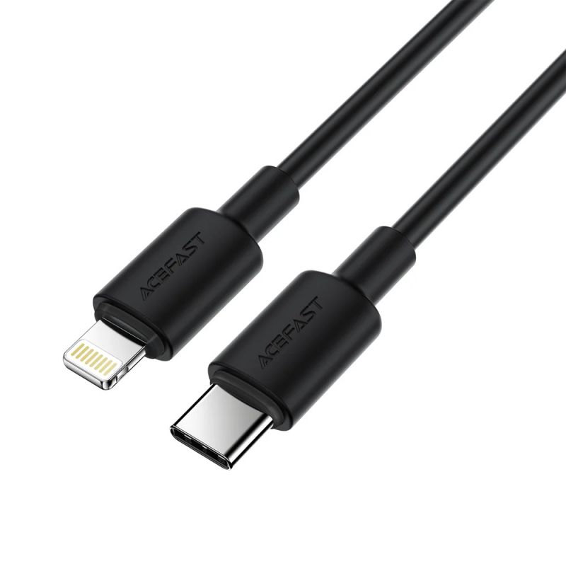 Кабель ACEFAST C25-01 USB-C to L silicone charging data cable Black