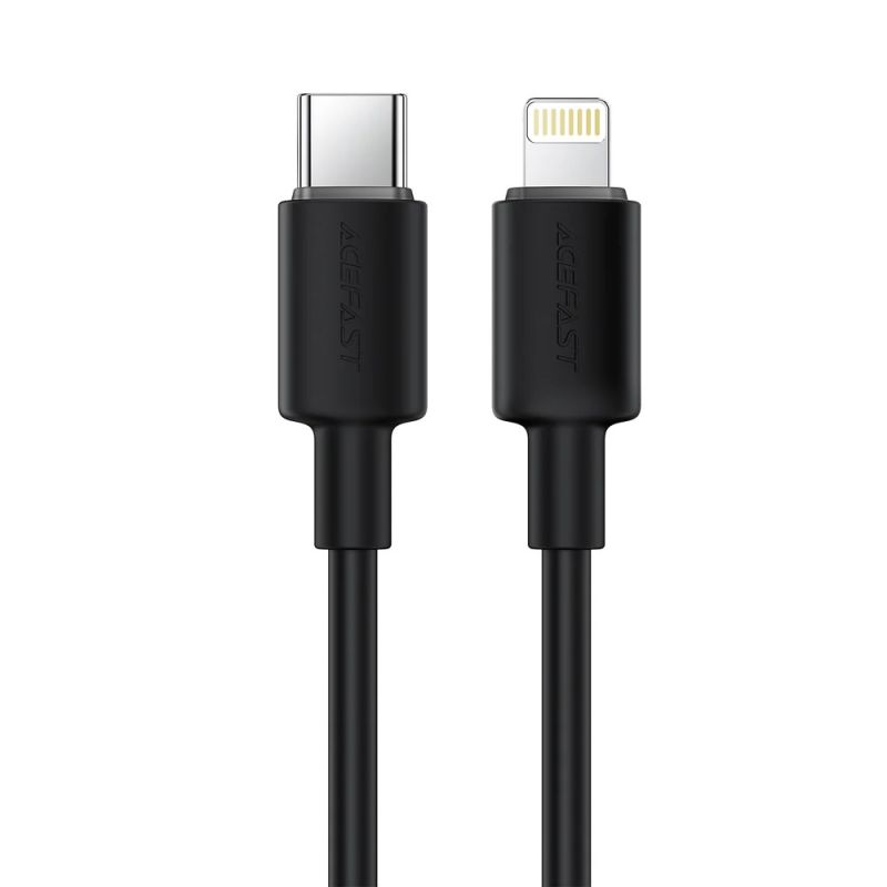 Кабель ACEFAST C25-01 USB-C to L silicone charging data cable Black