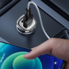 Автомобільний зарядний пристрій ACEFAST B19 PD30W (USB-C+USB-A) car charger metal gray
