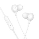 Навушники дротові HOCO M117 Victory universal earphones with microphone (3.5mm) White