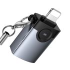 Перехідник HOCO UA36B C male to USB female OTG transparent adapter Black