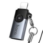 Перехідник HOCO UA36B C male to USB female OTG transparent adapter Black