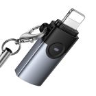 Перехідник HOCO UA36B C male to USB female OTG transparent adapter Black