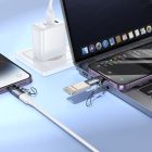 Перехідник HOCO UA36B C male to USB female OTG transparent adapter Black