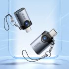 Перехідник HOCO UA36B C male to USB female OTG transparent adapter Black