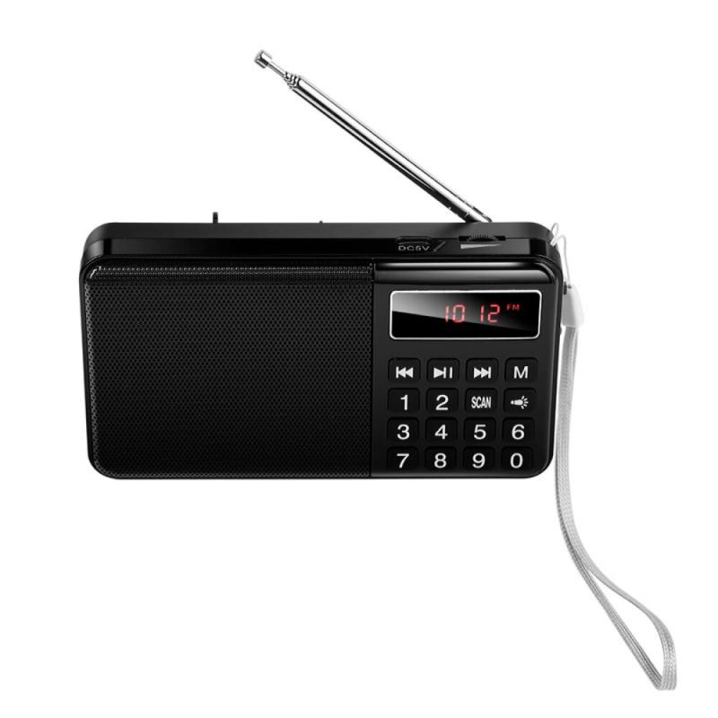 Портативне радіо HOCO HI50 Portable radio, 5W, Black