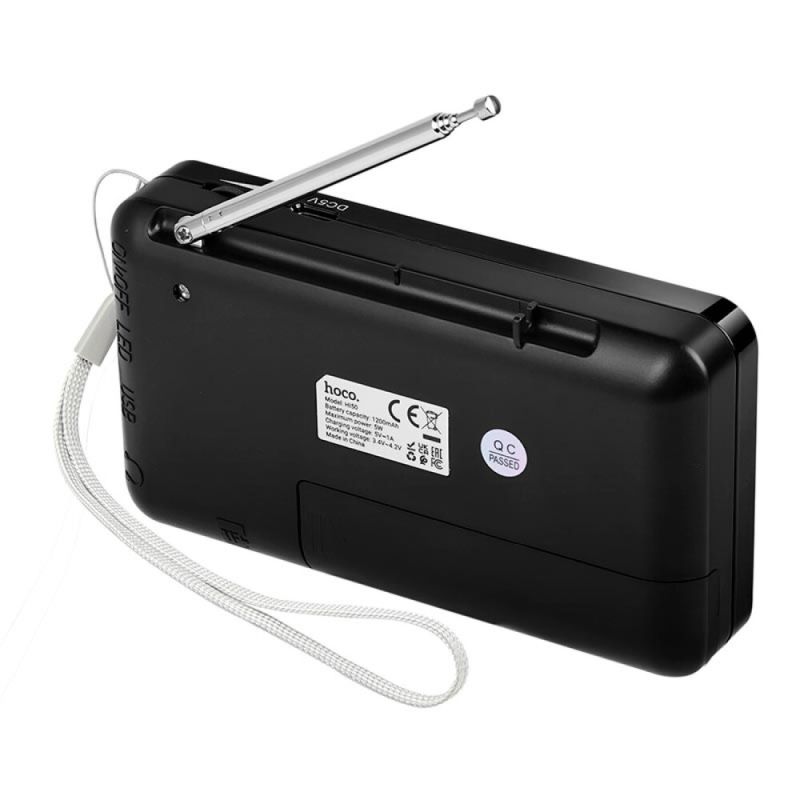 Портативне радіо HOCO HI50 Portable radio, 5W, Black