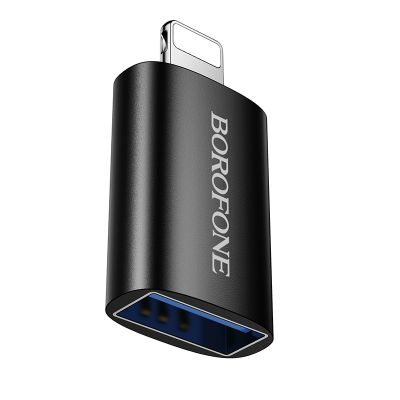 Адаптер BOROFONE BV26 iP male to USB female USB2.0 adapter Black