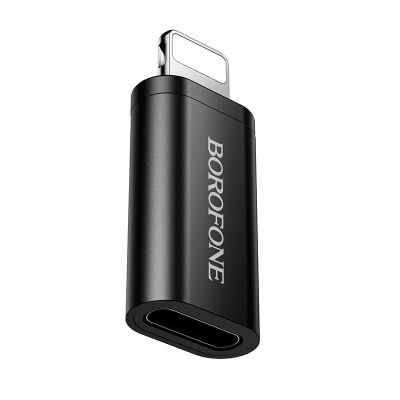 Адаптер BOROFONE BV26A iP male to Type-C female USB2.0 adapter Black