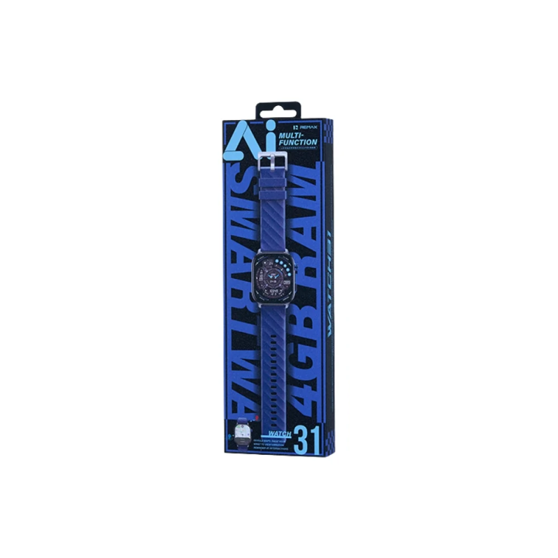 Смарт-годинник REMAX AI WATCH 31 (4GB RAM) 51mm. 400 mAh. IP68 Blue
