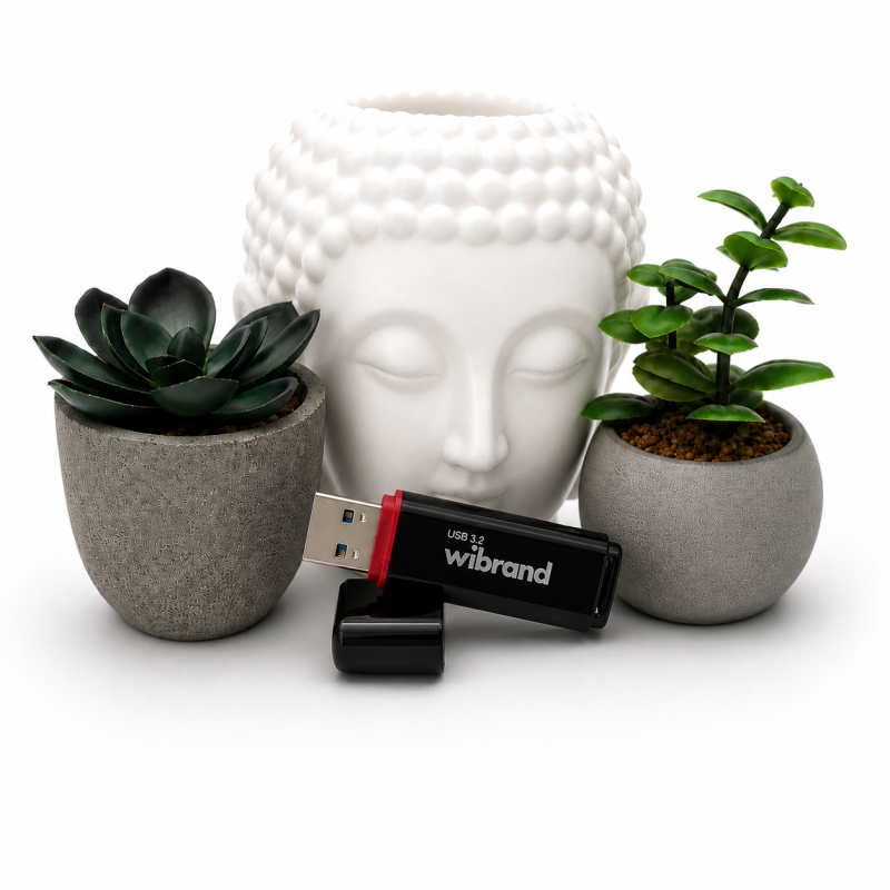 Флеш-накопичувач Wibrand USB 3.2 Gen1 Scarab 64GB Black