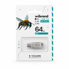 Флеш-накопичувач Wibrand USB 3.2 Gen1 Bee 64GB USB Type-A/USB Type-C Silver