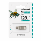 Флеш-накопичувач Wibrand USB 3.2 Gen1 Bee 128GB USB Type-A/USB Type-C Silver
