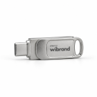 Флеш-накопичувач Wibrand USB 3.2 Gen1 Bee 128GB USB Type-A/USB Type-C Silver