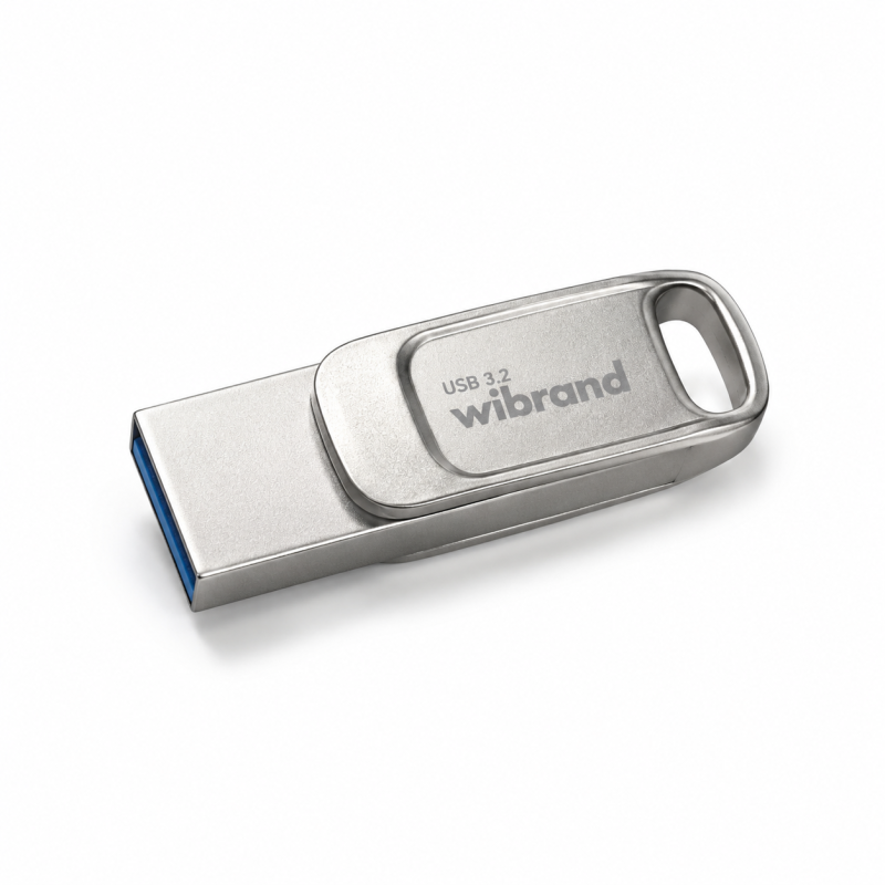 Флеш-накопичувач Wibrand USB 3.2 Gen1 Bee 128GB USB Type-A/USB Type-C Silver