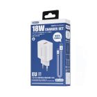 Мережевий зарядний пристрій з кабелем REMAX Kiddy 18W Charger+ Cable Set RP-U119  EU-A-C
