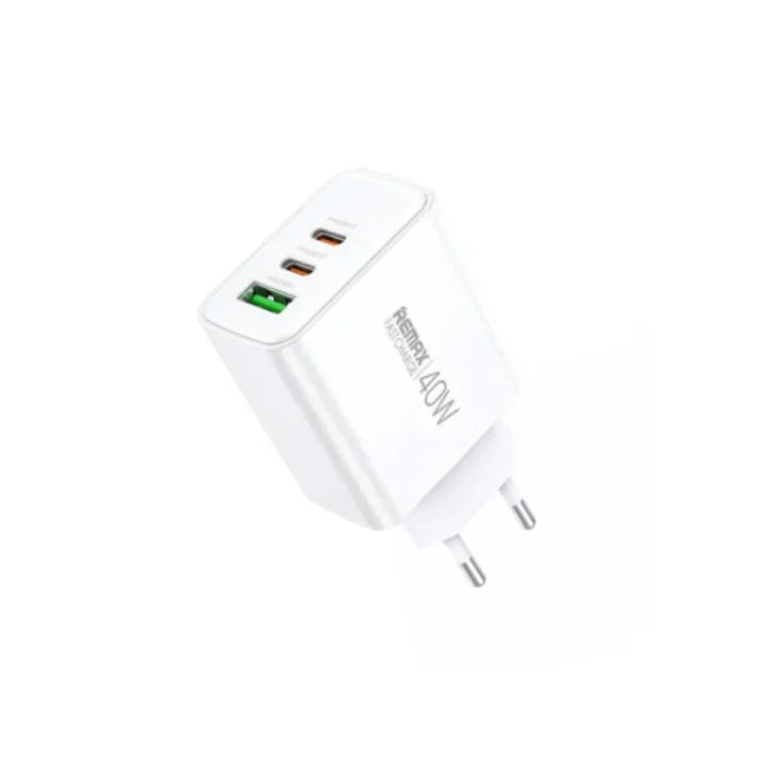 Мережевий зарядний пристрій REMAX Kiddy Series 40W 1A+2C Fast Charger RP-U123 EU-White