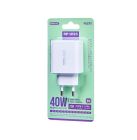 Мережевий зарядний пристрій REMAX Kiddy Series 40W 1A+2C Fast Charger RP-U123 EU-White