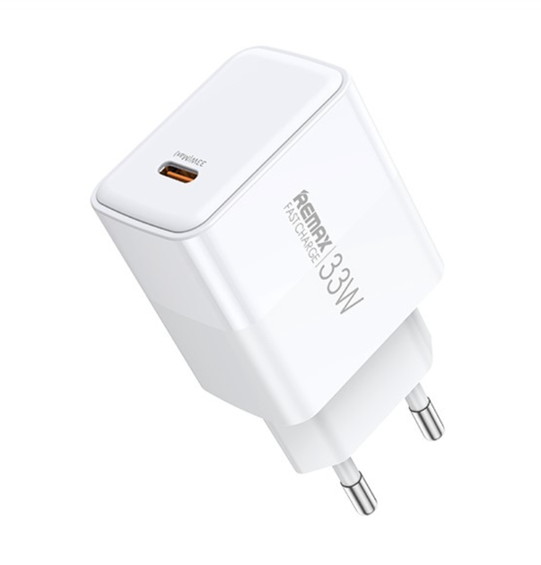 Мережевий зарядний пристрій REMAX Kiddy Series 33W 1C Fast Charger RP-U121 EU-White