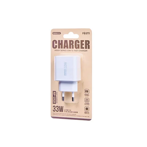 Мережевий зарядний пристрій REMAX Kiddy Series 33W 1C Fast Charger RP-U121 EU-White