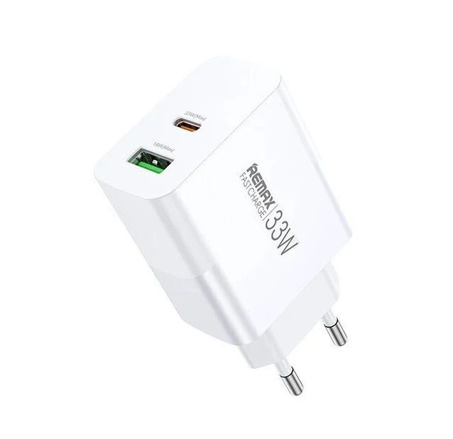 Мережевий зарядний пристрій REMAX Kiddy Series 33W A+C Fast Charger RP-U122 EU-White