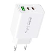 Мережевий зарядний пристрій REMAX Kiddy Series 45W 2C+1A Fast Charger RP-U139 EU-WHITE