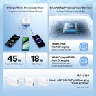 Мережевий зарядний пристрій REMAX Kiddy Series 45W 2C+1A Fast Charger RP-U139 EU-WHITE