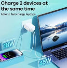 Мережевий зарядний пристрій REMAX Kiddy Series 65W A+C Fast Charger RP-U125 EU-White