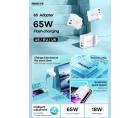 Мережевий зарядний пристрій REMAX Kiddy Series 65W A+C Fast Charger RP-U125 EU-White