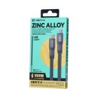 Кабель REMAX Pisces Series  Zinc Alloy Braided Data Cable CB37 1.2M (C-C) 100W