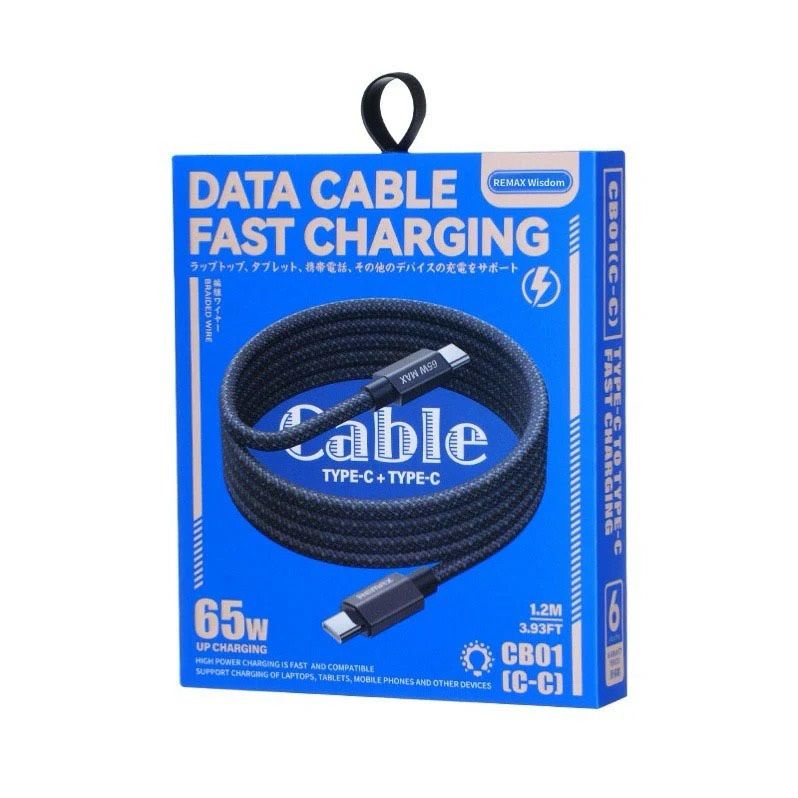 Кабель REMAX Phantom  aluminum alloy light fast charging braided data cable 1.2M  CB01(C-C)