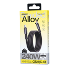 Кабель REMAX WindSpeed Series Fast charging aluminum alloy braided data cable CB25 (C-C)  240W - Black 1.2M