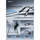 Кабель REMAX WindSpeed Series Fast charging aluminum alloy braided data cable CB25 (C-C)  240W - Black 1.2M