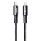 Кабель REMAX WindSpeed Series Fast charging aluminum alloy braided data cable 1.2M  CB25/CB23 (C-C) 65W -  Black