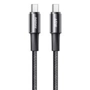 Кабель REMAX WindSpeed Series Fast charging aluminum alloy braided data cable 1.2M  CB25/CB23 (C-C) 65W -  Black