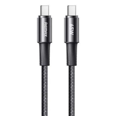 Кабель REMAX WindSpeed Series Fast charging aluminum alloy braided data cable 1.2M  CB25/CB23 (C-C) 65W -  Black