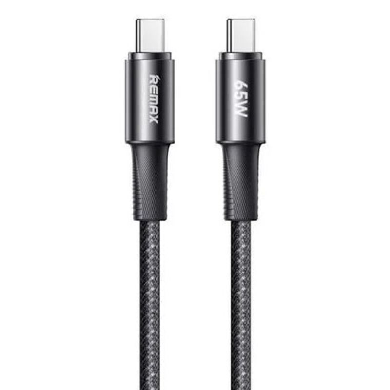 Кабель REMAX WindSpeed Series Fast charging aluminum alloy braided data cable 1.2M  CB25/CB23 (C-C) 65W -  Black