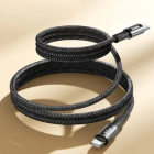 Кабель REMAX WindSpeed Series Fast charging aluminum alloy braided data cable 1.2M  CB25/CB23 (C-C) 65W -  Black