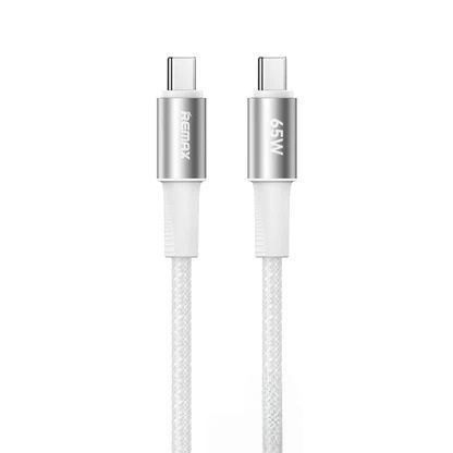Кабель REMAX WindSpeed Series Fast charging aluminum alloy braided data cable 1.2M CB25/CB23  (C-C) 65W -  White