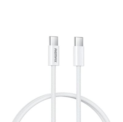 Кабель REMAX Chelectricy Series 65W PD Fast Charging Braided Data Cable  RC-C010 C-C White