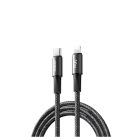 Кабель REMAX WindSpeed Series Fast charging aluminum alloy braided data cable CB25 (C-L)  30W - Black 1.2M