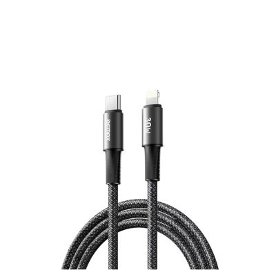 Кабель REMAX WindSpeed Series Fast charging aluminum alloy braided data cable CB25 (C-L)  30W - Black 1.2M
