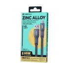 Кабель REMAX Pisces Series  Zinc Alloy Braided Data Cable CB37 1.2M (A-C)-66W