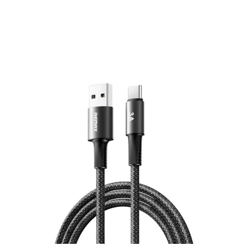 Кабель REMAX WindSpeed Series Fast charging aluminum alloy braided data cable CB25 A-C)  3A - Black 1.2M